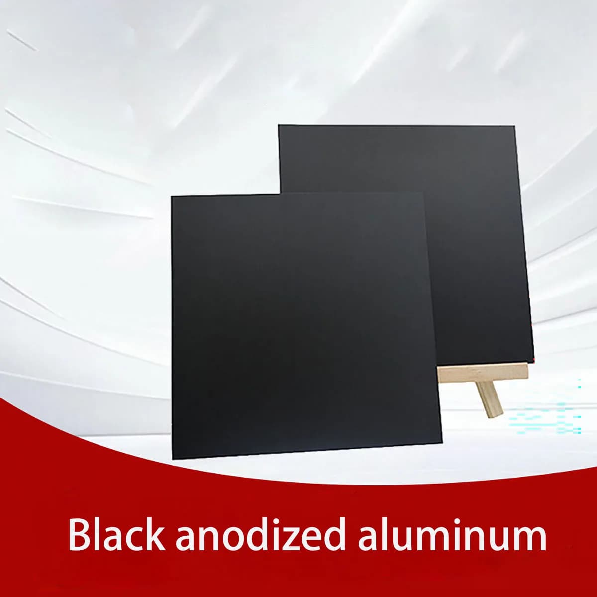 0.5mm Black Anodized Aluminum Plate Custom Laser Cut UV Print Laser Engrave Nameplate
