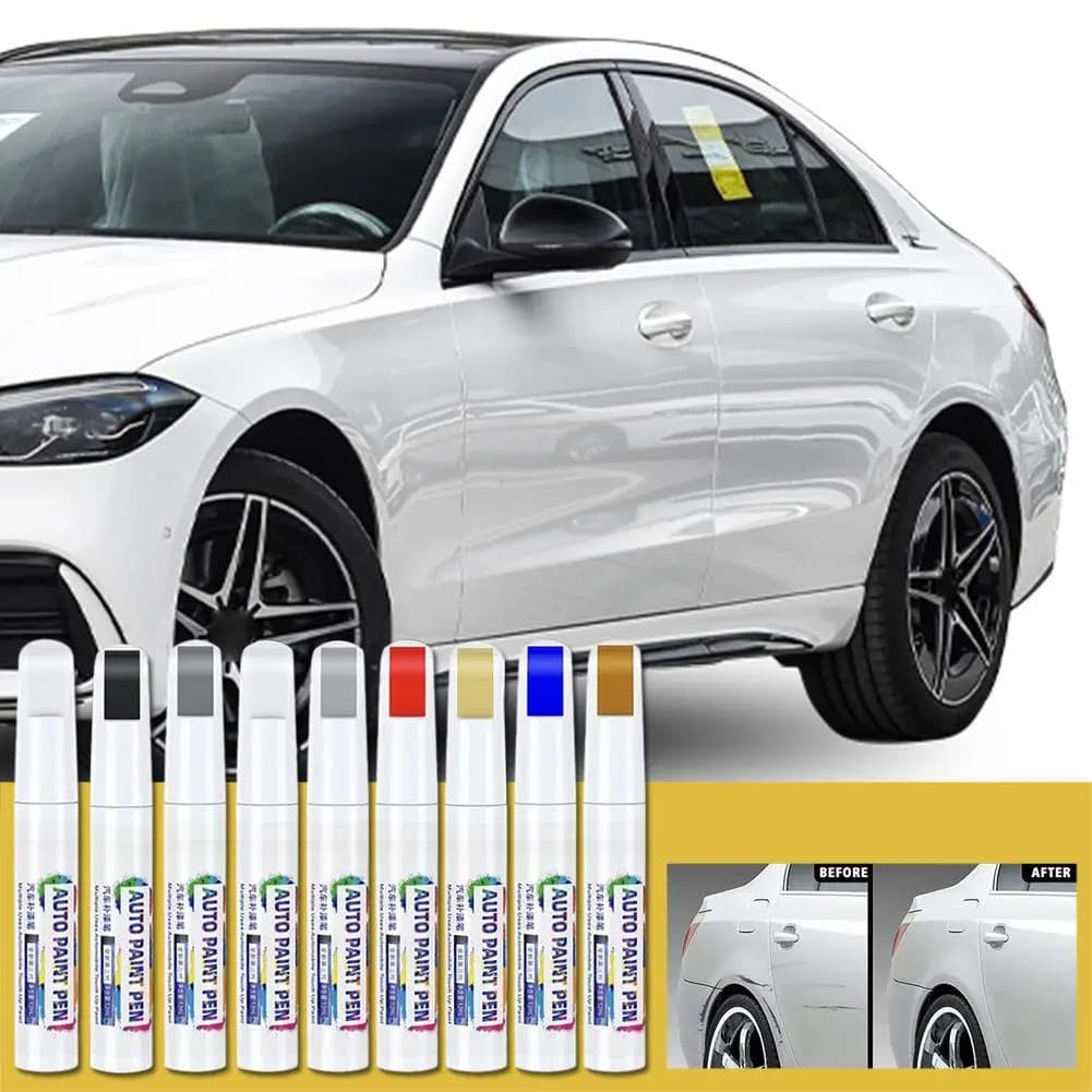 Penna Ritocco Vernice Auto Bianca, Cera Riparatrice Graffi, Rimuovi Dipingi, Strumento Manutenzione Vernice Auto, Riparazione Graffi Auto, Strumento Ritocco Vernice Bianca G5Q1