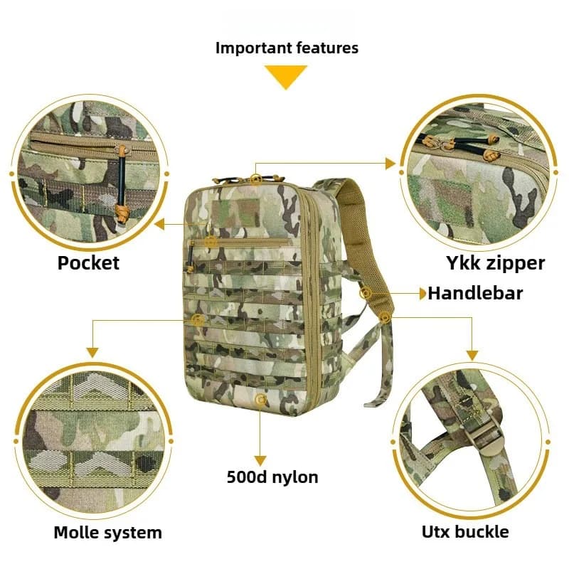 Tactical vest in nylon 500D Moisturizing package Moisturizing bag springs hunting vests expansion helmet bag External softair equipment