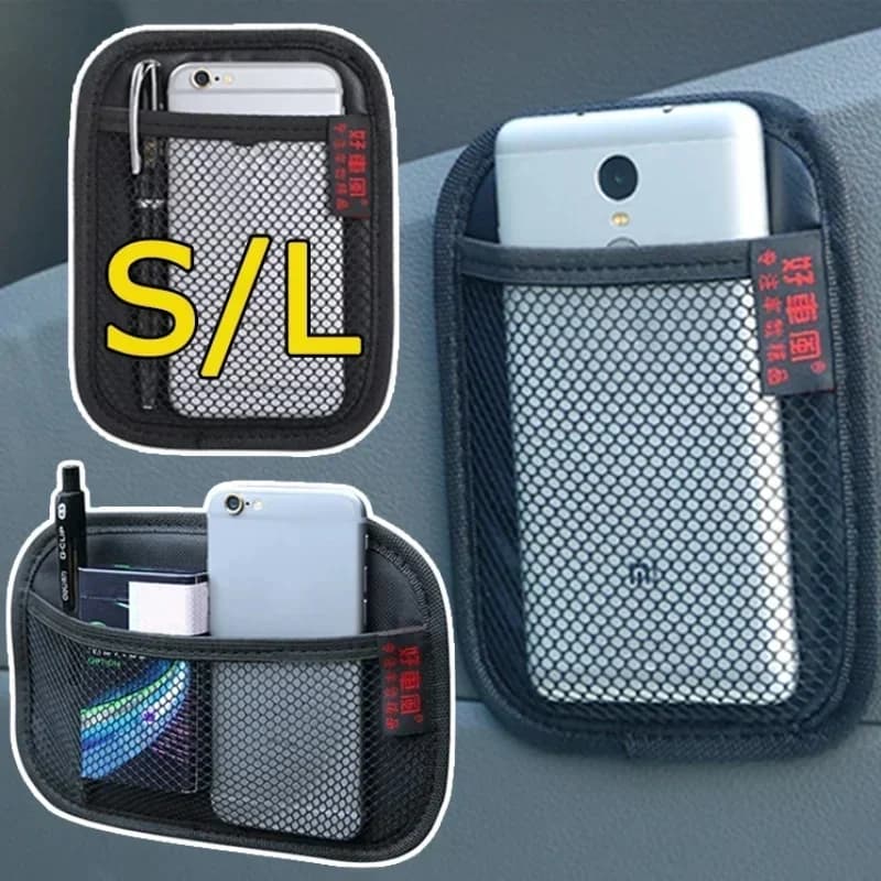 1/3/5pcs Car Storage Net Pocket Adhesive Organizer Mini Mesh Bag Phone Holder Side Door Storage Car Seat Gap Organizer Interior