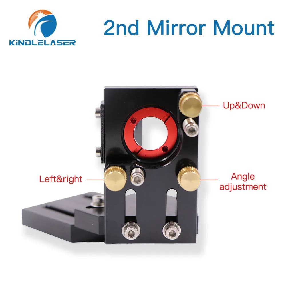 KINDLELASER CO2 mirror support Black Second laser mounting mirror 25 mm integrated support for laser engraving machine