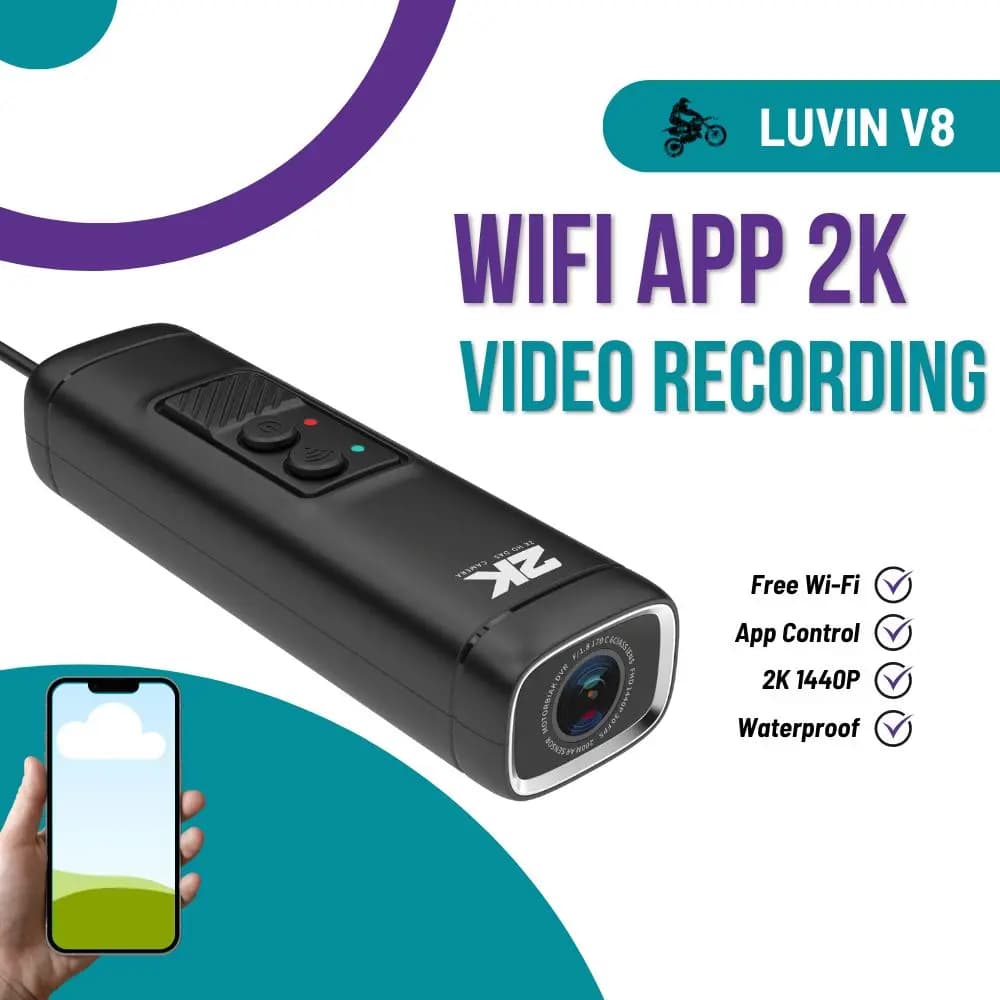 Freedconn motion Camera Dvr 1440P registration Video Wifi App waterproof 2K bike black box dashcam bike with accessories