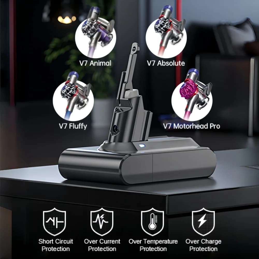 Aleaivy per Dyson V7 21.6V 8000mAh Batteria di ricambio per Dyson SV11 Absolute Cord-Free Aspirapolvere portatile Batteria