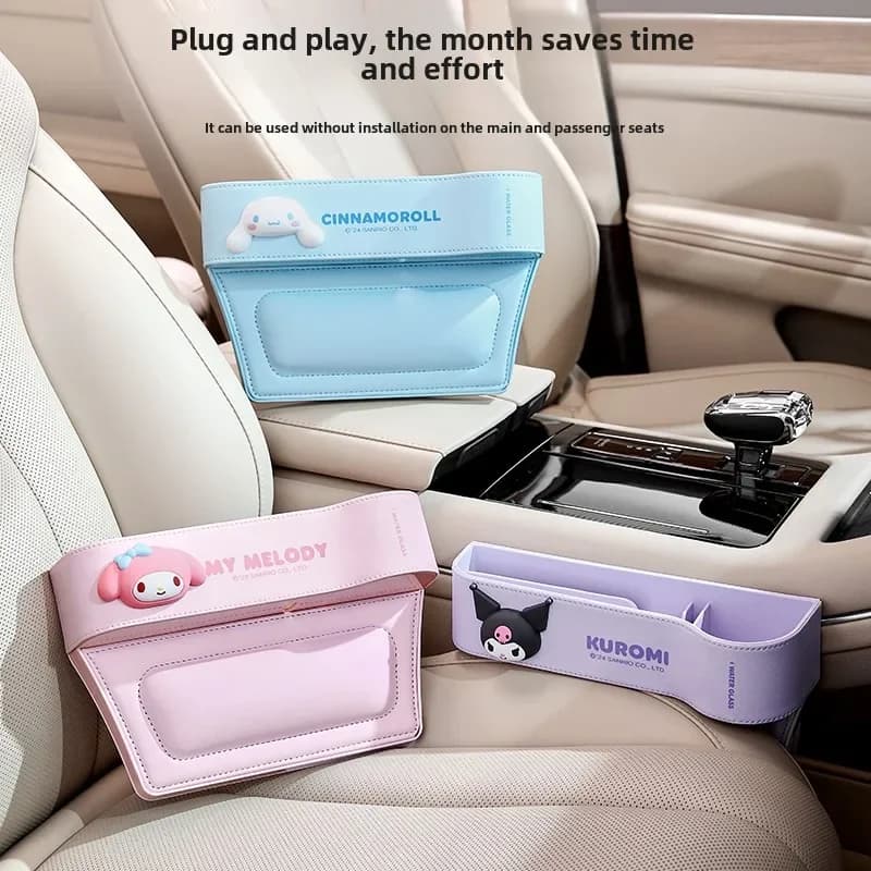 New Car Seat Organizer Kawaii Sanrio Hello Kitty, Car Seat Organizer Pocket with Cartons, Car Accessories, Gifts
