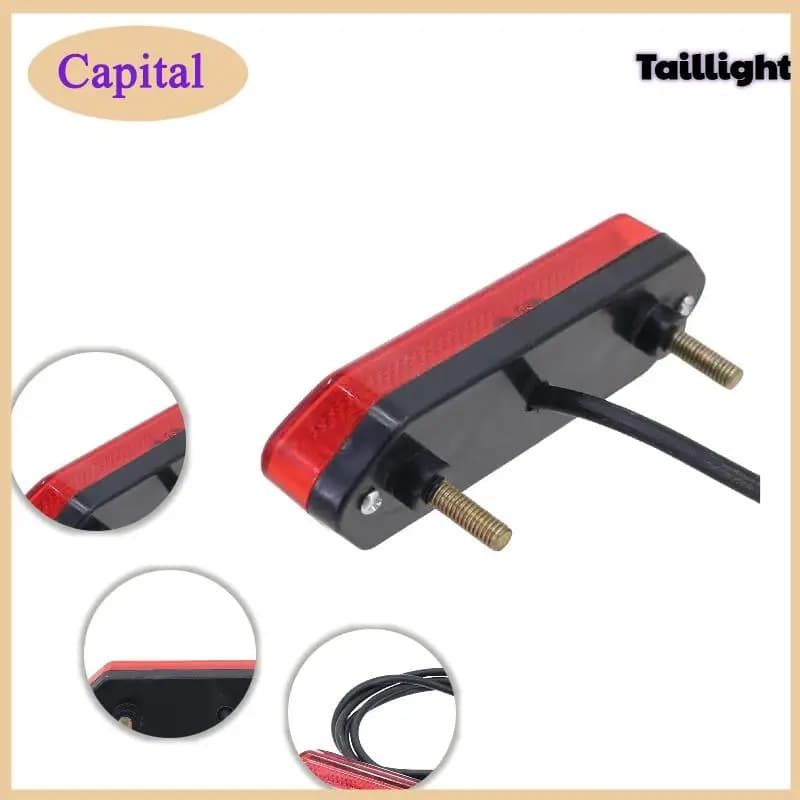 Brake Light Signal LED Rear Tail 48V Light With Bracket Night Safety Taillight For Small Citycoco Electric Scooter accessories