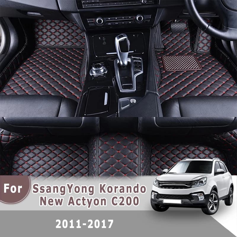 RHD Carpets For SsangYong Korando New Actyon C200 2017 2016 2015 2014 2013 2012 2011 Car Floor Mats Auto Parts Accessories Rugs