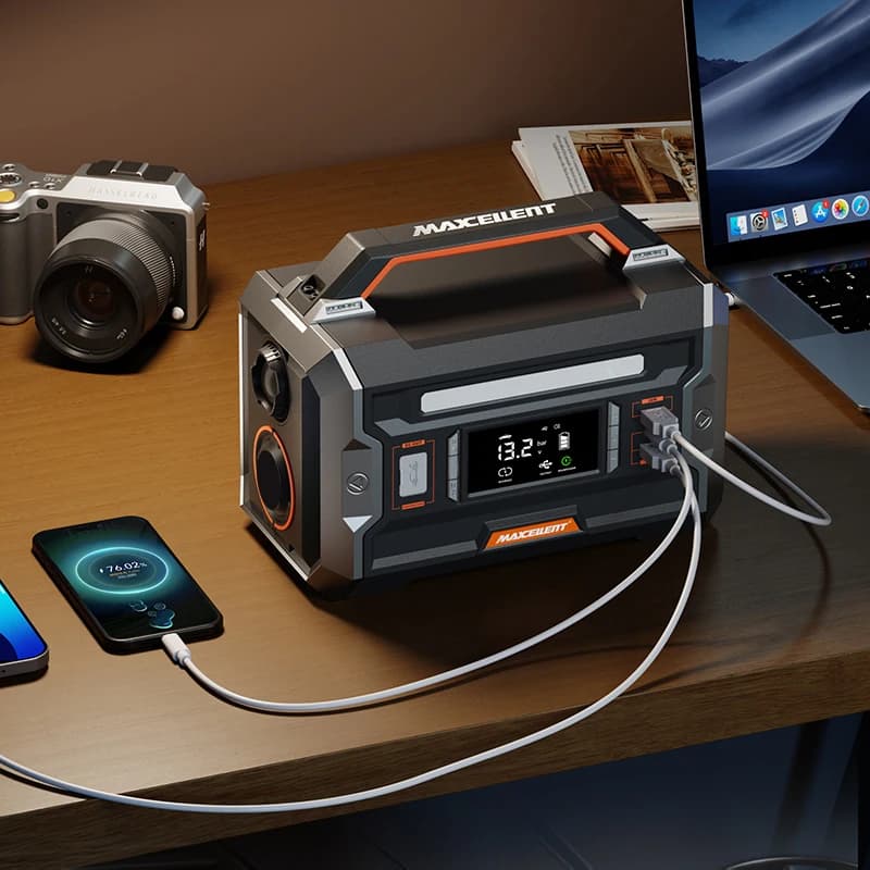 Maxcellent Car Jump Starter Tire Inflator Wireless Car Vacuum Fast-Charging Outdoor Power Bank 60000mAh Battery 1800A Peak