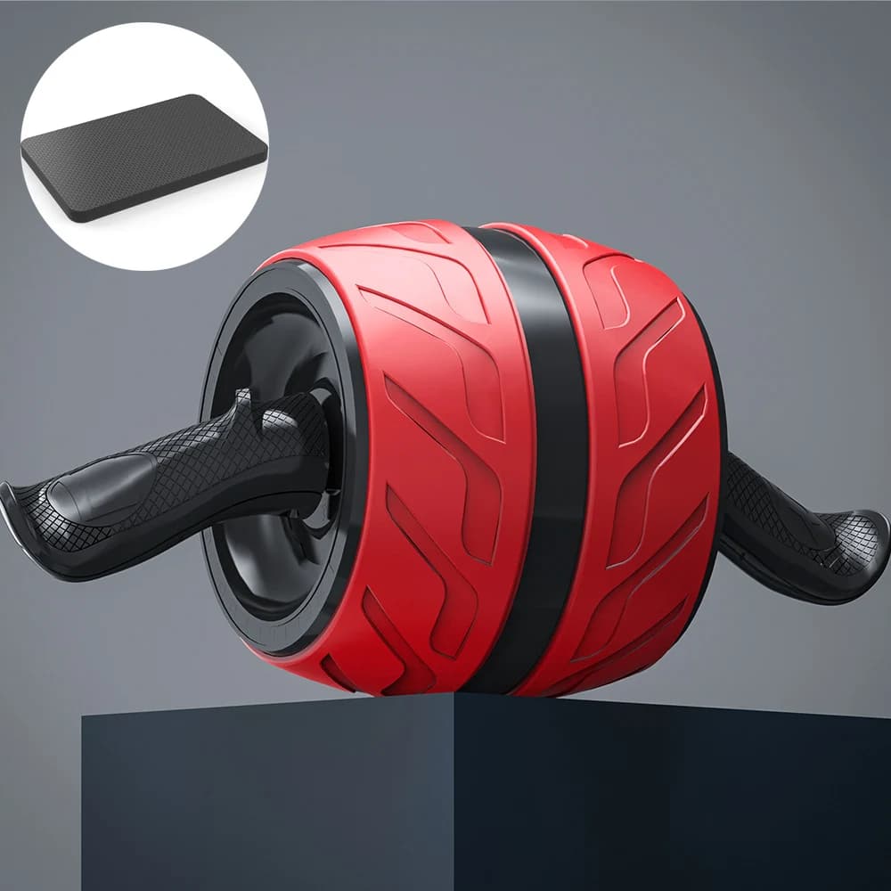 Silent Rebound Ab Roller Belly Wheel Equipped With Thick Knee Mat Abs Training Gear For Home Gym Daily Core Fitness Workout