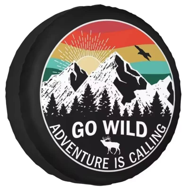 1 pz auto in pelle PU Go Wild Adventure campeggio copertura ruota di scorta adatta per Hummer Nissan Mitsubishi protezioni ruote accessori