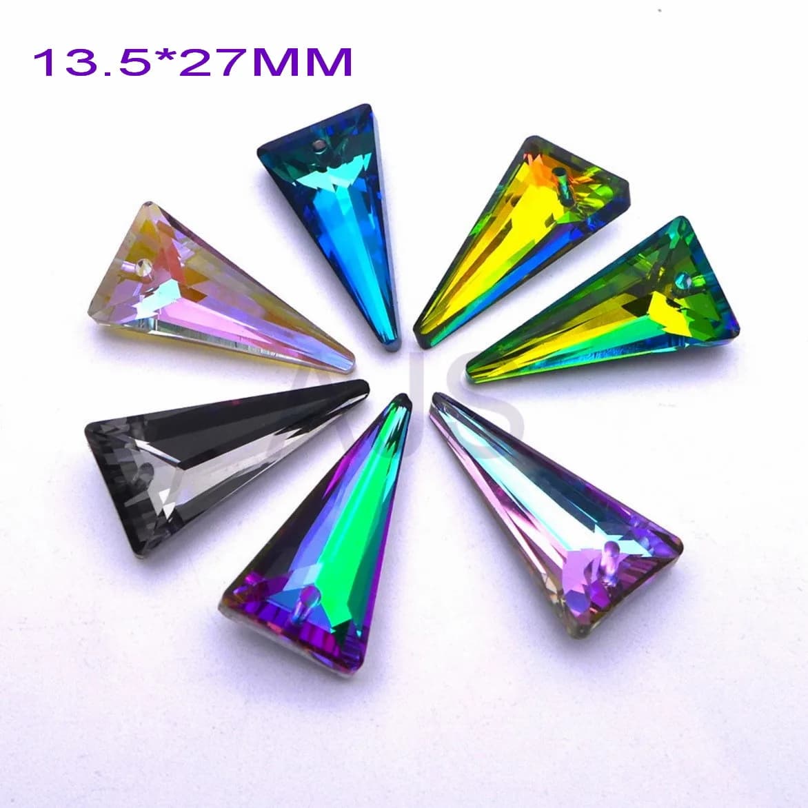 24/48pieces 27MM Triangle 6480 Austrian Crystal Pendants AB Vitrail Feng Shui Jewelry Earrings Necklace Decoration Free Shipping