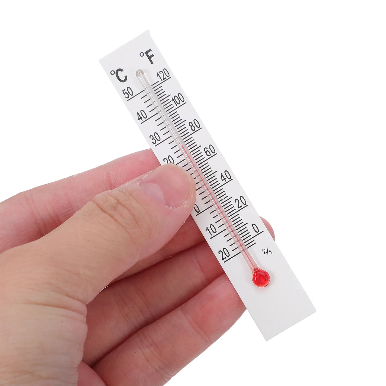 30Pcs Small Glass Thermometer with Red Liquid Dual Scale Cardboard Thermometer for Indoor Outdoor Greenhouse Science Class Craft