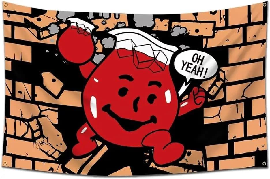 Funny Pop Culture Tapestry Wall Hanging Oh Yeah Liquid Character Party Decor Man Cave Graffiti Art House Gift
