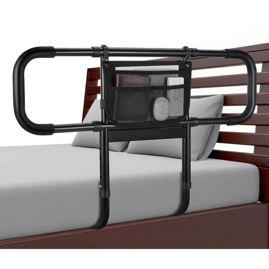 Sponde di Sicurezza per Anziani, Barra di Supporto Estensibile per Letto con Sensore di Movimento e Luce, Sponde Laterali Regolabili
