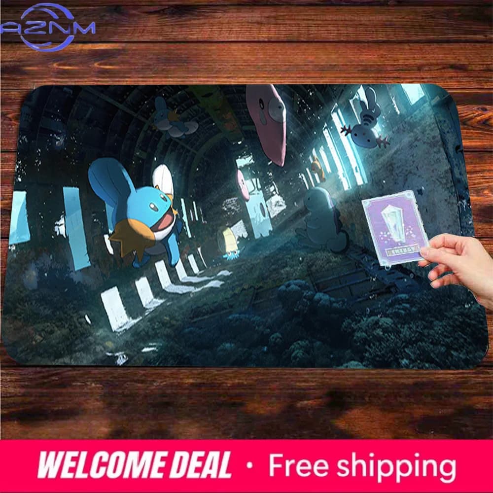 Tappetino da Scrivania Antiscivolo e Lavabile per Gaming con Tema Mudkip & Water Pokemon