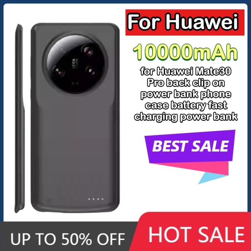 10000mAh Adatto per Huawei Mate30Pro clip posteriore power bank custodia per telefono batteria ricarica rapida banca di potere mobile