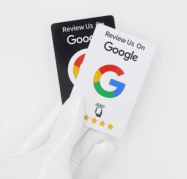 100Pcs Reusable Black Google Review Tap NFC Card Premium Wear‑Resistant Matte Finish Review Us on Google Saves Time