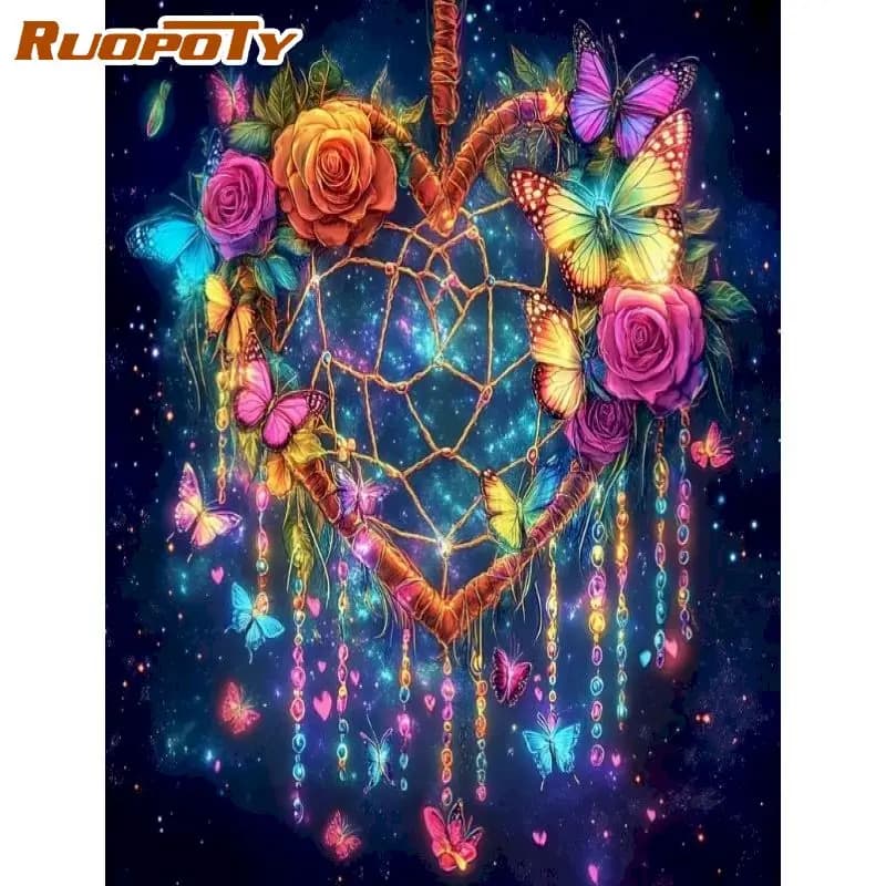 RUOPOTY 5d Diamond Painting Kits For Adults Home Wall Art Decor Diy Adult Crafts Kits Dreamcatcher Full Round/Square Craft Suppl