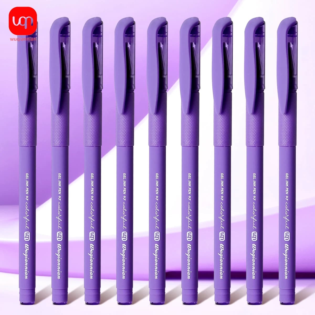 Penna gel viola opaca, pennino spesso 0,7 mm, scrittura fluida 1/5/7 pezzi di inchiostro viola adatto per cancelleria scolastica e per ufficio