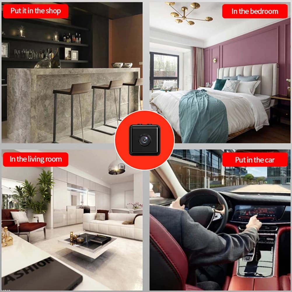 Surveillance Webcam Night Vision Home Protection Camera Motion Detection Alarm Camcorder for Home Room Car