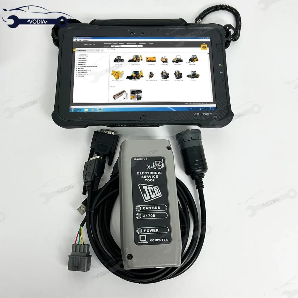 2024 Per scanner diagnostico automatico Jcb Set completo adatto per strumento di servizio elettronico di pezzi di ricambio JCB Master + tablet
