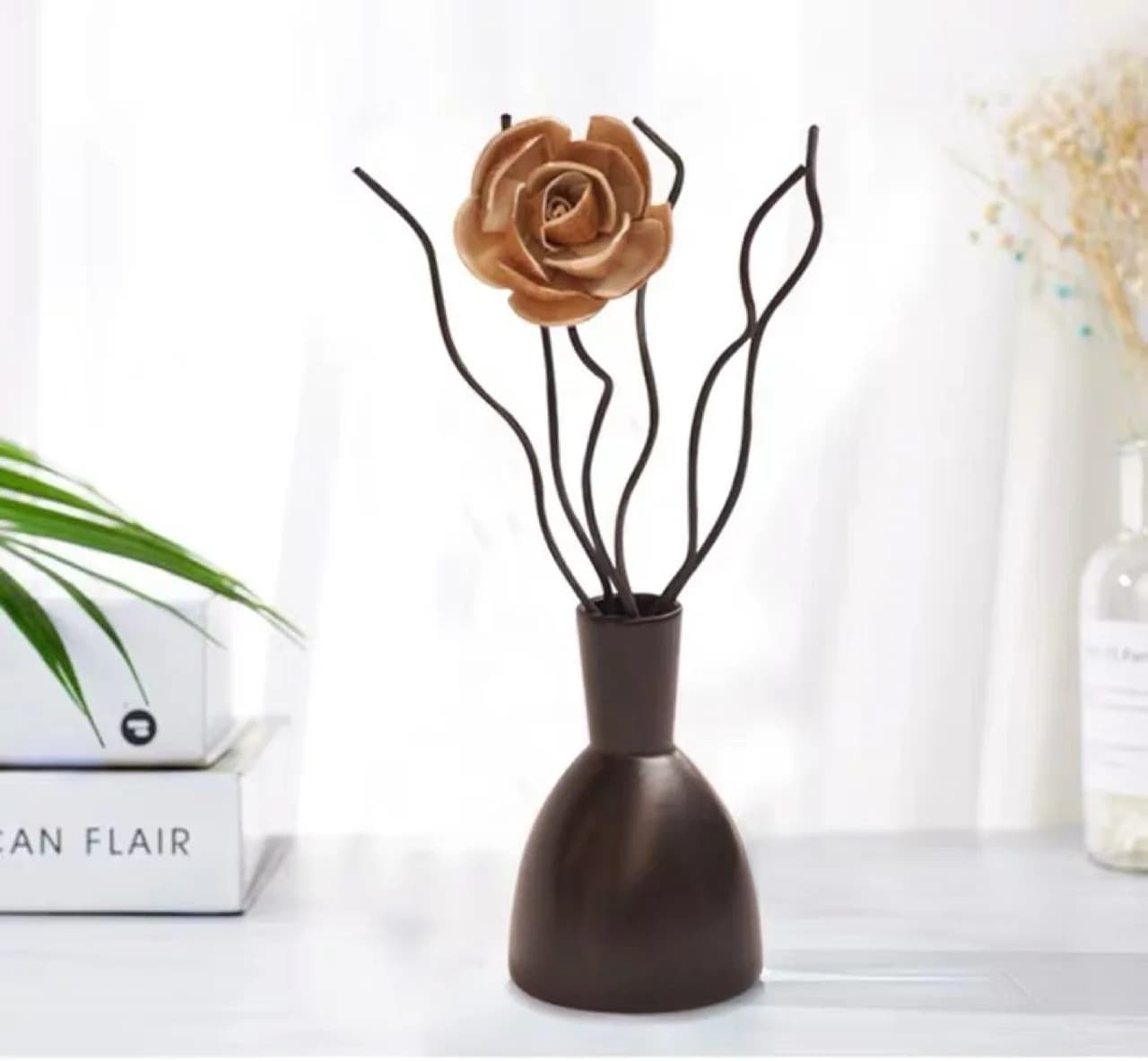 Bastoncini di ricambio per diffusore di canna in rattan ondulato in legno indonesiano da 100 pezzi, accessori per la diffusione di oli essenziali per l'aromaterapia
