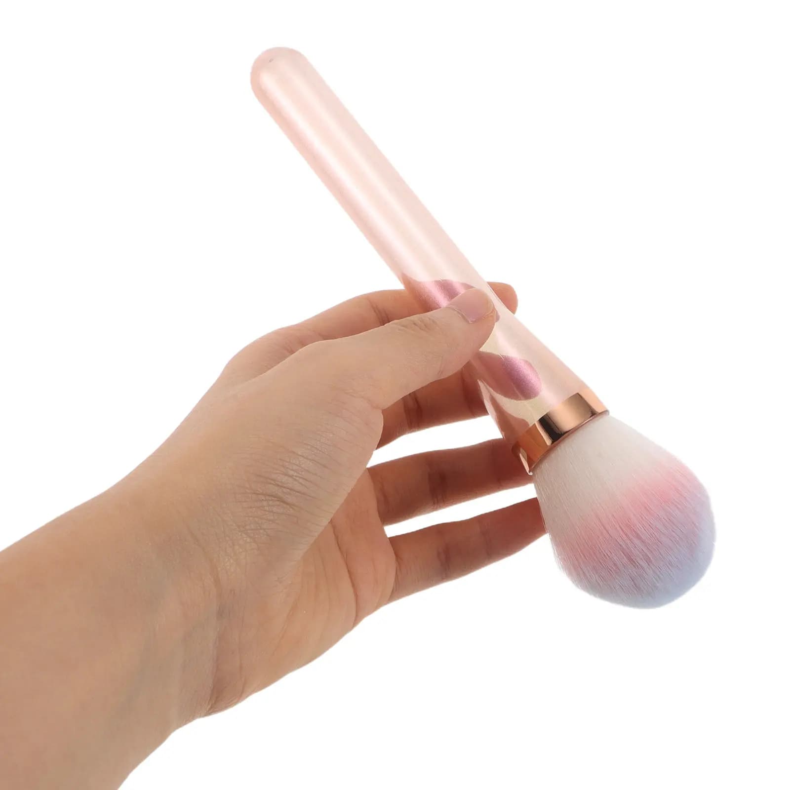 Set di 3 Pennelli per Trucco Colorati, Pennelli Sfumati per Contorno, Pennello Doppio per Polvere, Blush e Illuminante, Pennello Professionale per il Viso