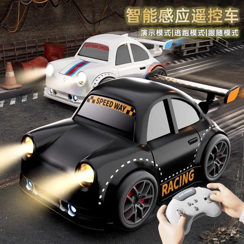 Mini auto telecomandata da tavolo induzione intelligente segue giocattolo alla deriva per ragazzi regalo di compleanno fantastico auto RC creative