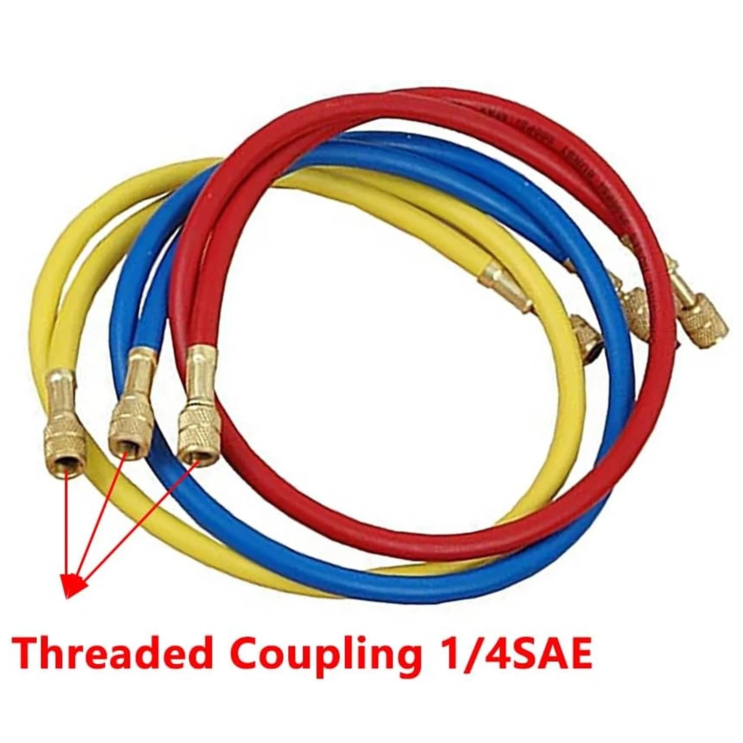 Kit Tubo di Ricarica AC 0.9M-1.8M con Raccordi a Bassa Perdita per Refrigeranti R134A R12 R22 e Manometro per Condizionatori