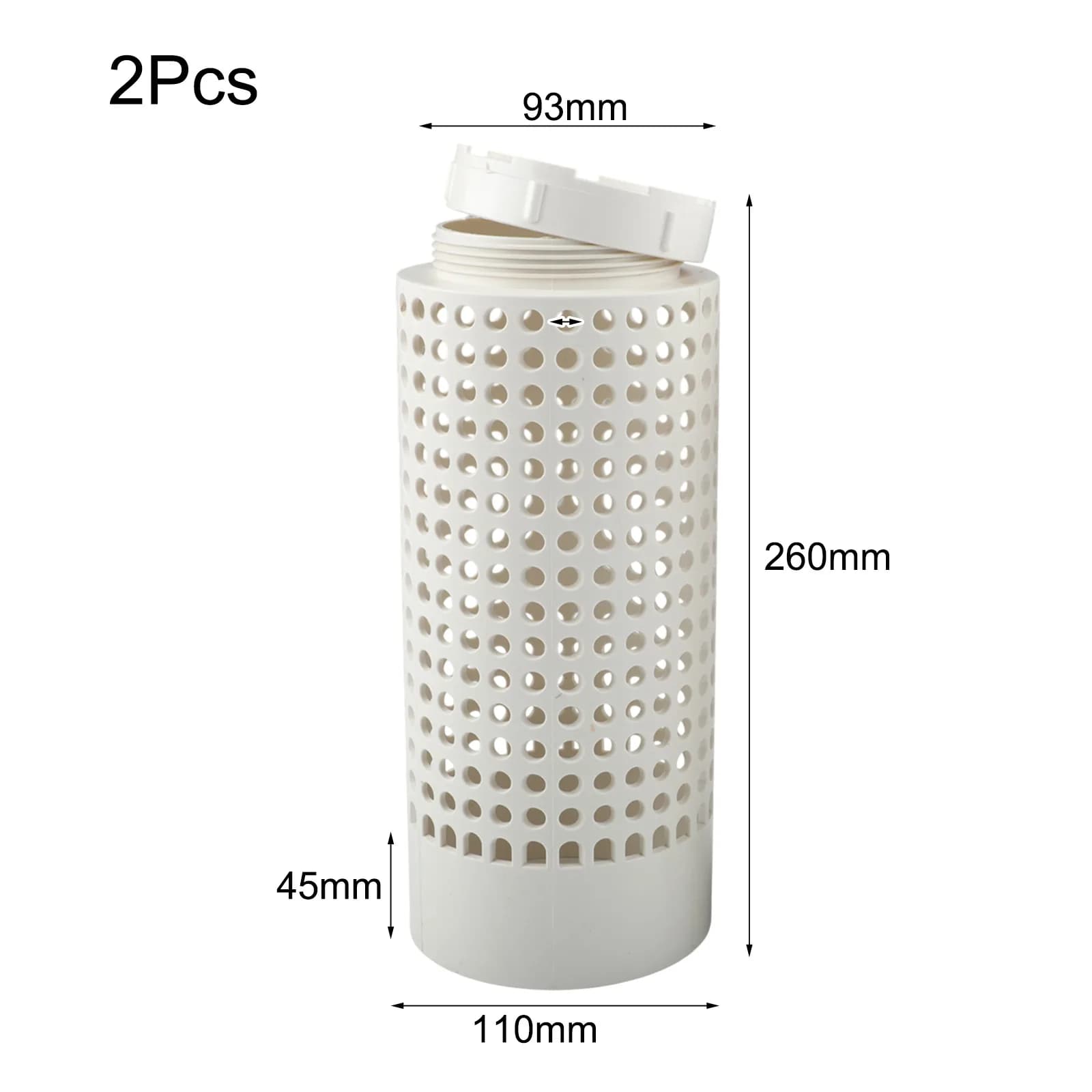 Contenitore per compostaggio in PVC bianco con coperchio a vite per la decomposizione dei rifiuti da giardino e accessori per la cura delle piante in spazi ristretti