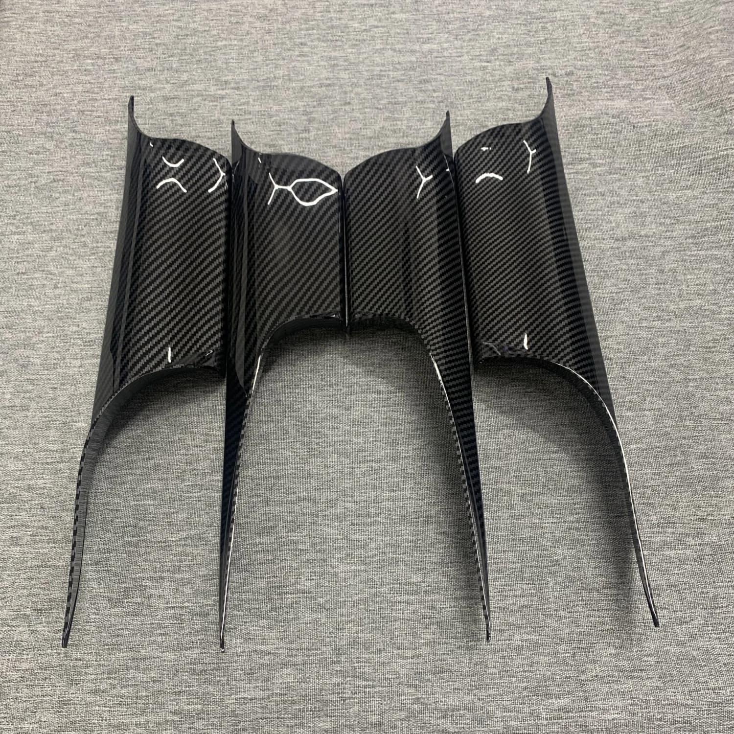 Black or Carbon Fiber Interior Door Handle Inner Handle Pull Cover Easy Installation for BMW 7 Series F01 F02