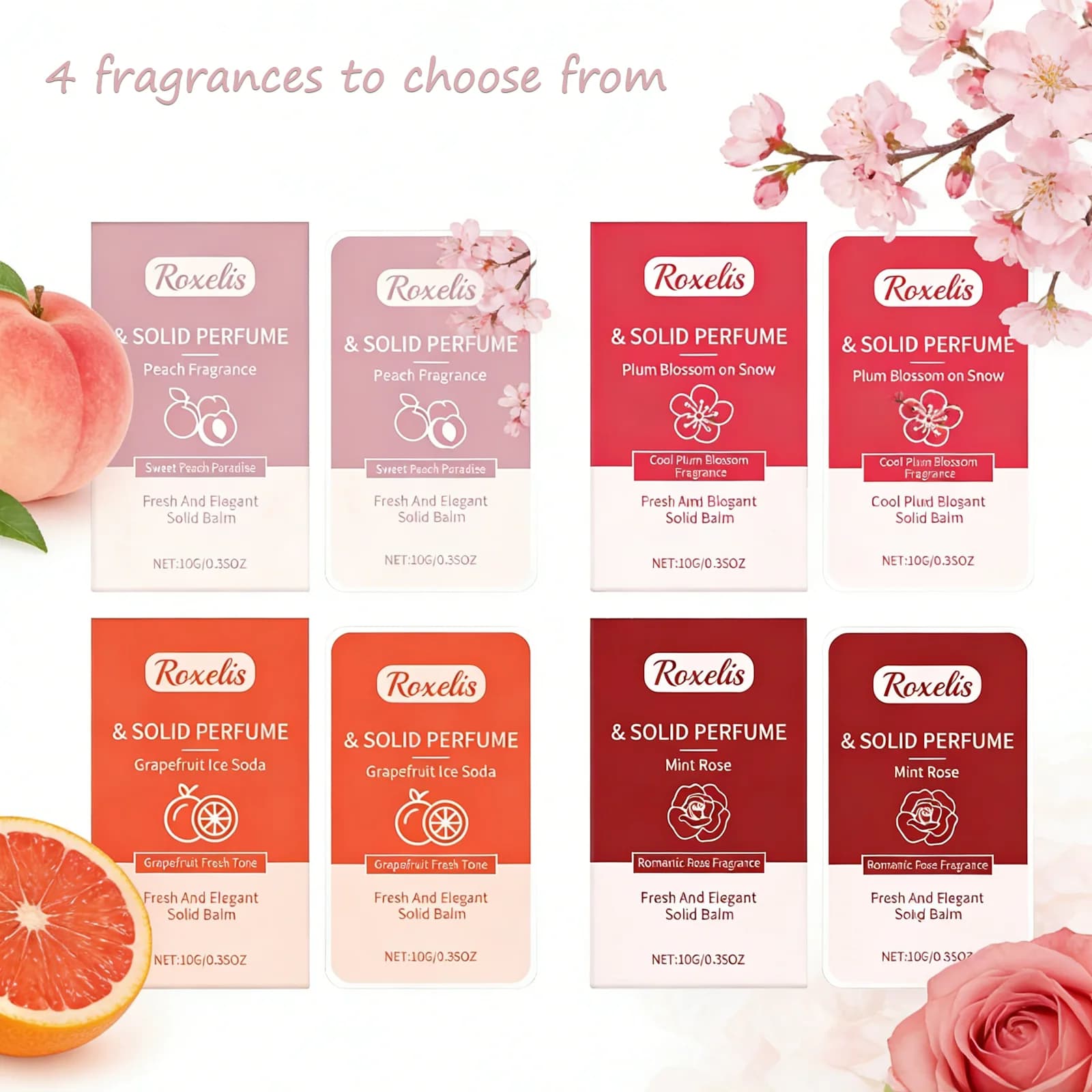 Profumo Solido Multi-Aroma a Lunga Durata, Fragranza Dolce e Romantica, Rinfrescante ed Elegante, Balsamo Solido Affascinante per Uso Quotidiano e Appuntamenti