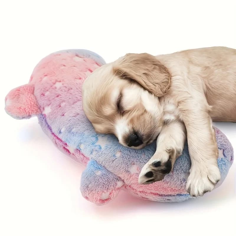 Cuscino per letto in peluche a forma di U per animali domestici: morbido letto e coccolone con supporto per il collo, articolazione di piccola razza, calore della buonanotte per cuccioli