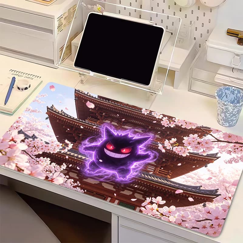 Tappetino per mouse sakura Gengar Tappetini da scrivania lisci per ufficio Pokemon Accessori da gioco di grandi dimensioni Tappetini per mouse resistenti all'usura Tappetino da scrivania per laptop da gioco