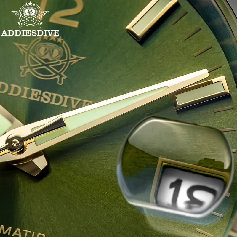 ADDIESDIVE AD2085 Man Diving Watch Japan NH35A 20Bar Waterproof Sapphire Crystal C3 Super Luminous Automatic Mechanical Watch