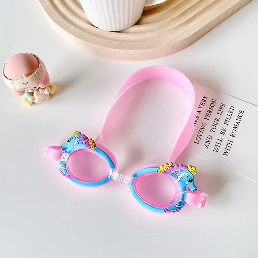 Creative summer swimming glasses HD waterproof swimming glasses anti-snatching Kids' glasses adjustable cute