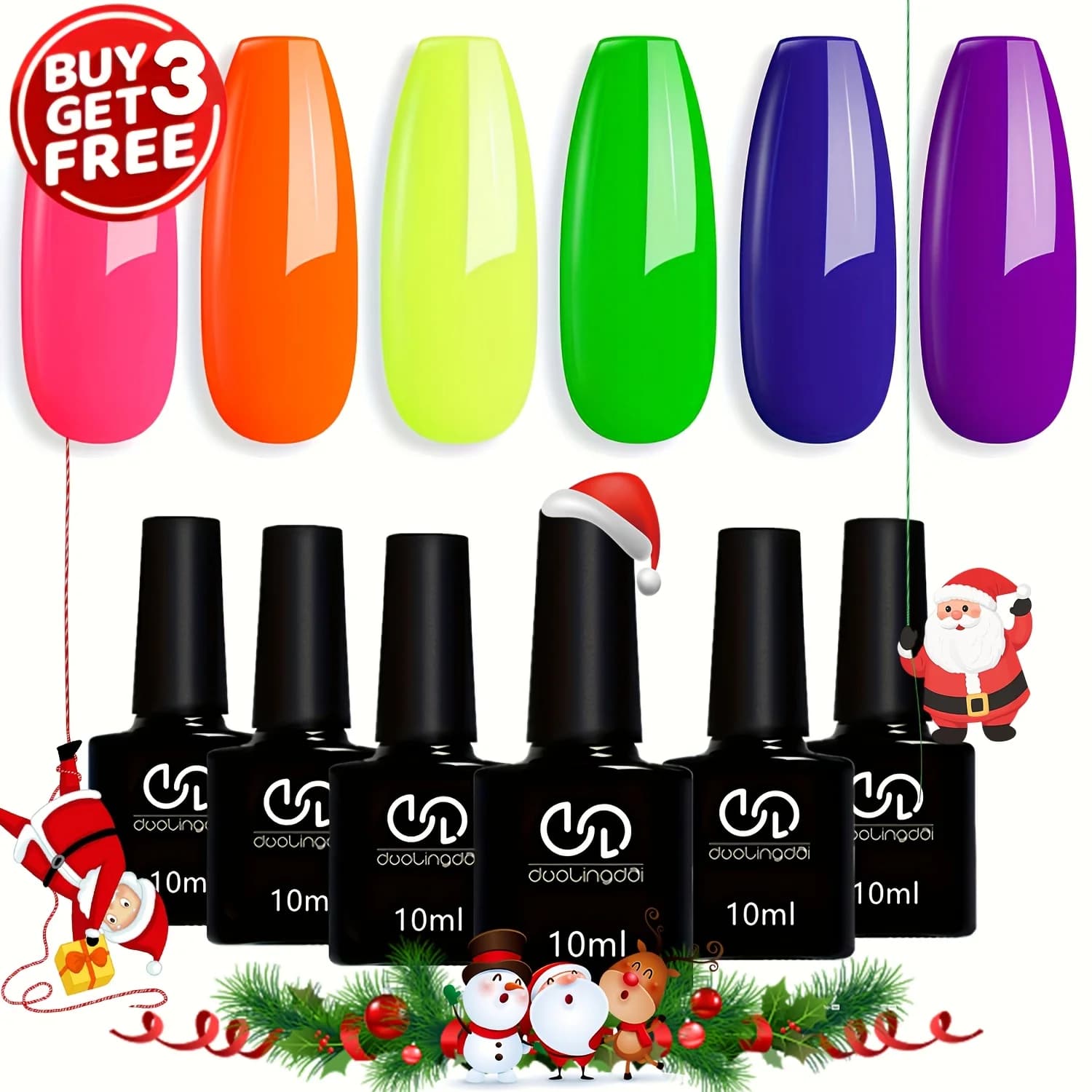 DOULINGDAI Set di 6 Smalti Gel da 10 ML, Stesso Colore Stessa Bottiglia, Kit Smalto Gel Semipermanente per Nail Art, Manicure Professionale e Fai da Te a Casa per Donne
