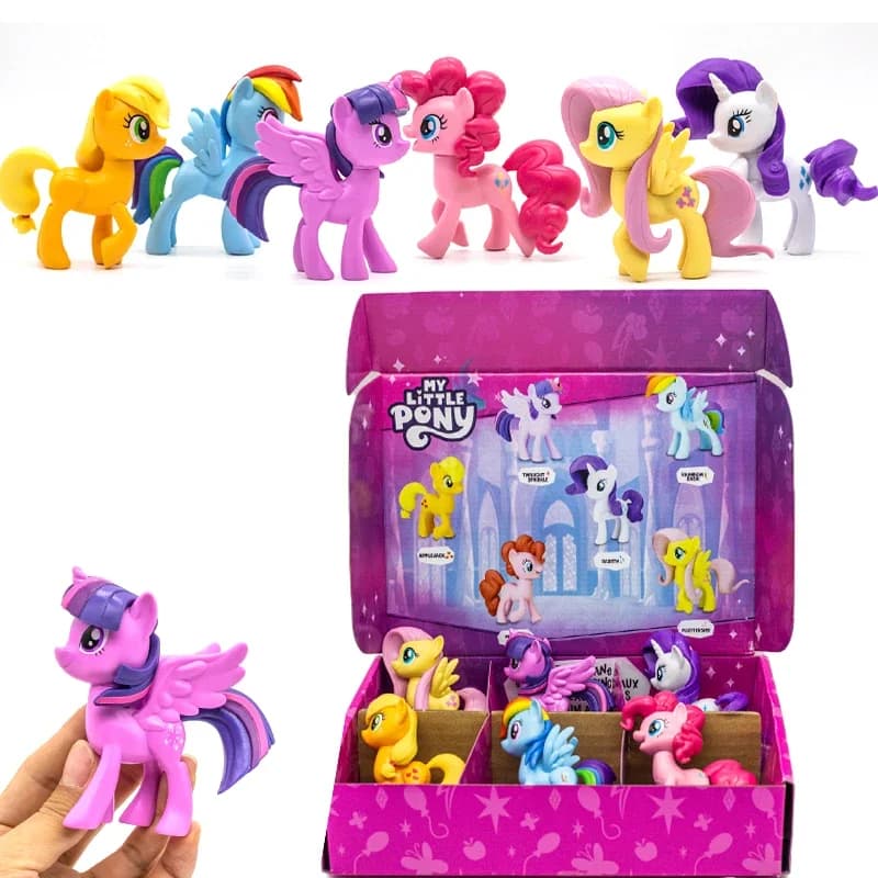 Hasbro My Little Pony Twilight Sparkle Pinkie Pie Applejack Rarity Fluttershy Rainbow Dash Animated Image Girls Doll Gifts