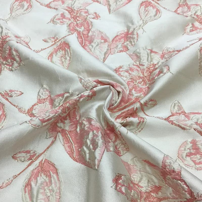 European Gold Thread Yarn Dyed Jacquard Fabric Spring and Summer Dress Windbreaker Tutu Skirt Clothing Material