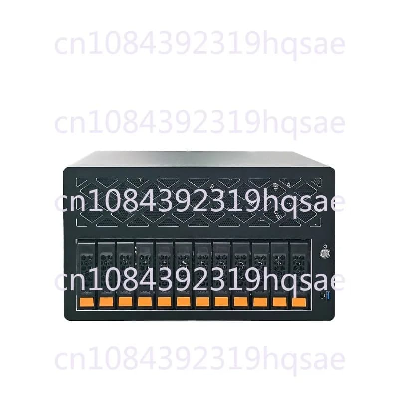 Il server di archiviazione Nas a 12 dischi supporta la scheda madre ATX Slot PCIE a mezza altezza Alimentatore piccolo 1U Chassis sostituibile a caldo