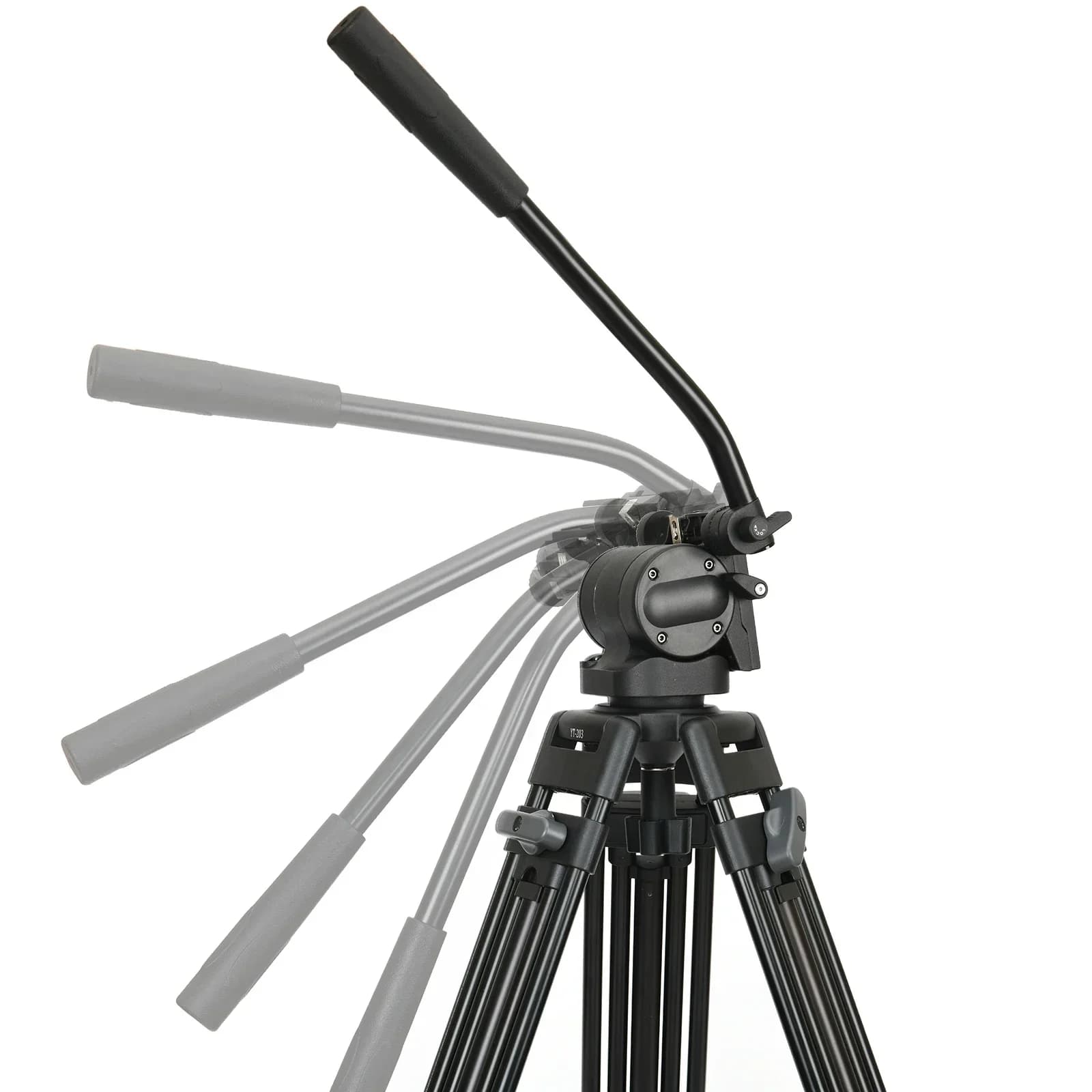 2026 Professional Aluminum Video Tripod With Fluid Head Suitable For Video Camera