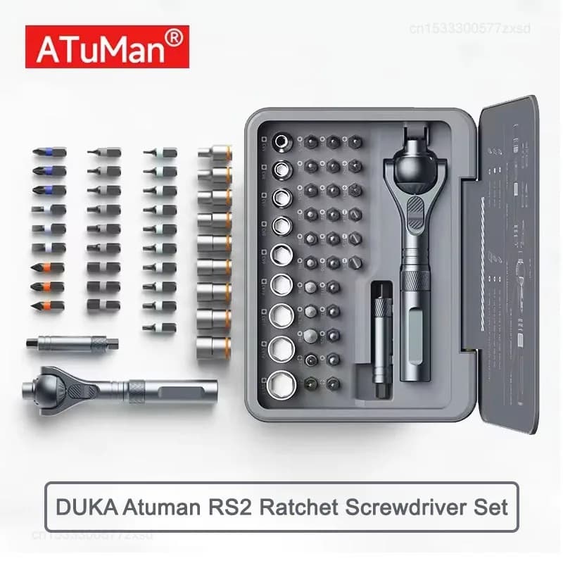 DUKA Atuman Set di cacciaviti magnetici a cricchetto 40 in 1 Kit di strumenti di riparazione di precisione portatile per mobili per la casa Computer Bicicletta