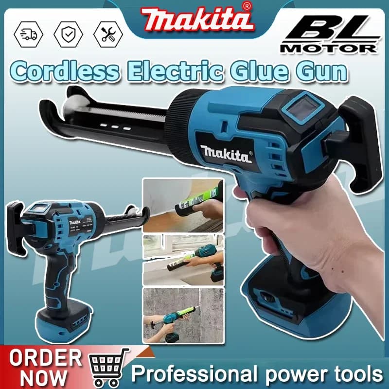 Pistola per colla elettrica a batteria Makita Pistola per calafataggio elettrica multifunzionale Strumento elettrico per sigillare riempimento colla portatile per batteria 18V