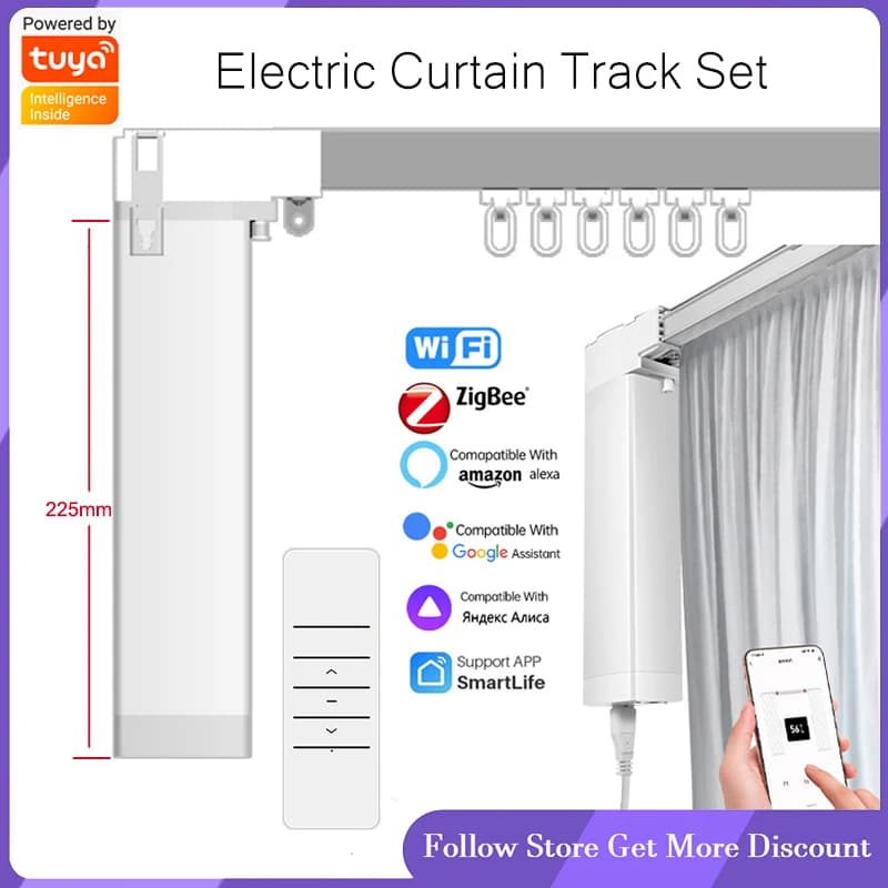 Tuya Smart Tent Engine Wifi Zigbee Drive Motor Smart Home Track System for Electric Tents Support Google Alexa Alice