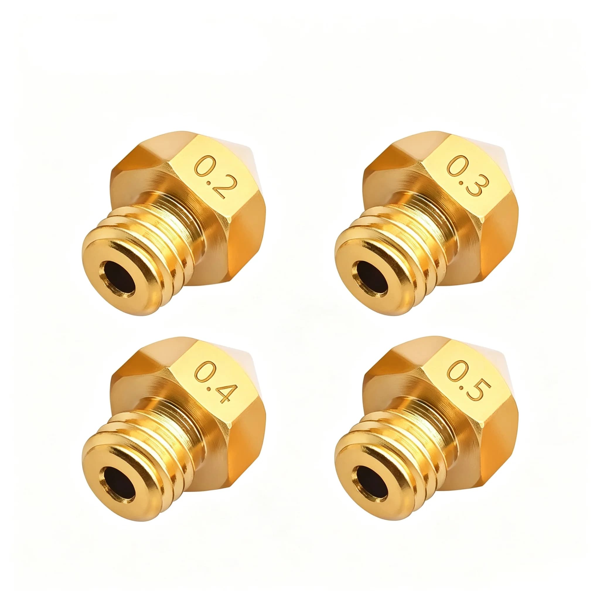 MK8 Nozzle 1.75mm 3D Printer Hotend Accessories, Brass Extruder Nozzle 3.0mm for Creality Ender 3 CR-10, Anti-Leakage Print Head