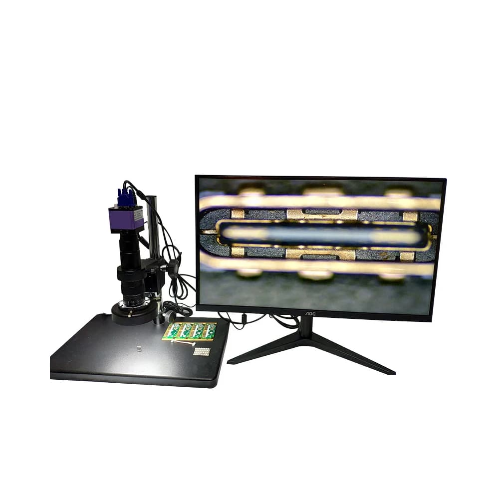 Microscopio con zoom video Ingrandimento regolabile Uscita digitale HD per ispezione saldatura PCB