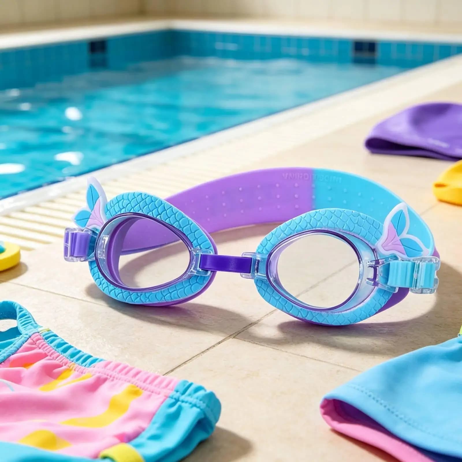 Swim Eyewear Clear Vision Adjustable Strap Swimming Goggles Anti Fog Portable Professional for Outdoor Sports Pool
