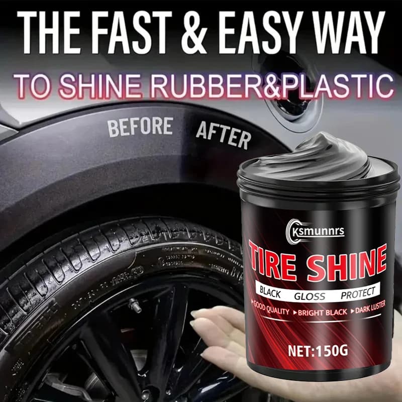 Tire Coating Wax Car Tire Retreading and Film Plating Cream Tire Shine Coating Wax Auto Rubber Parts Shiny Paste Re-black Polish