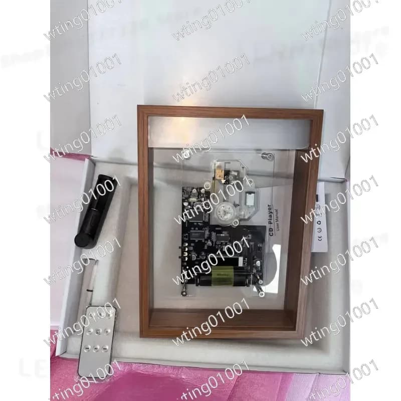 for Transparent Acrylic Wall Mount Photo Frame with Bluetooth Speaker and CD Player Digital Music Picture Display