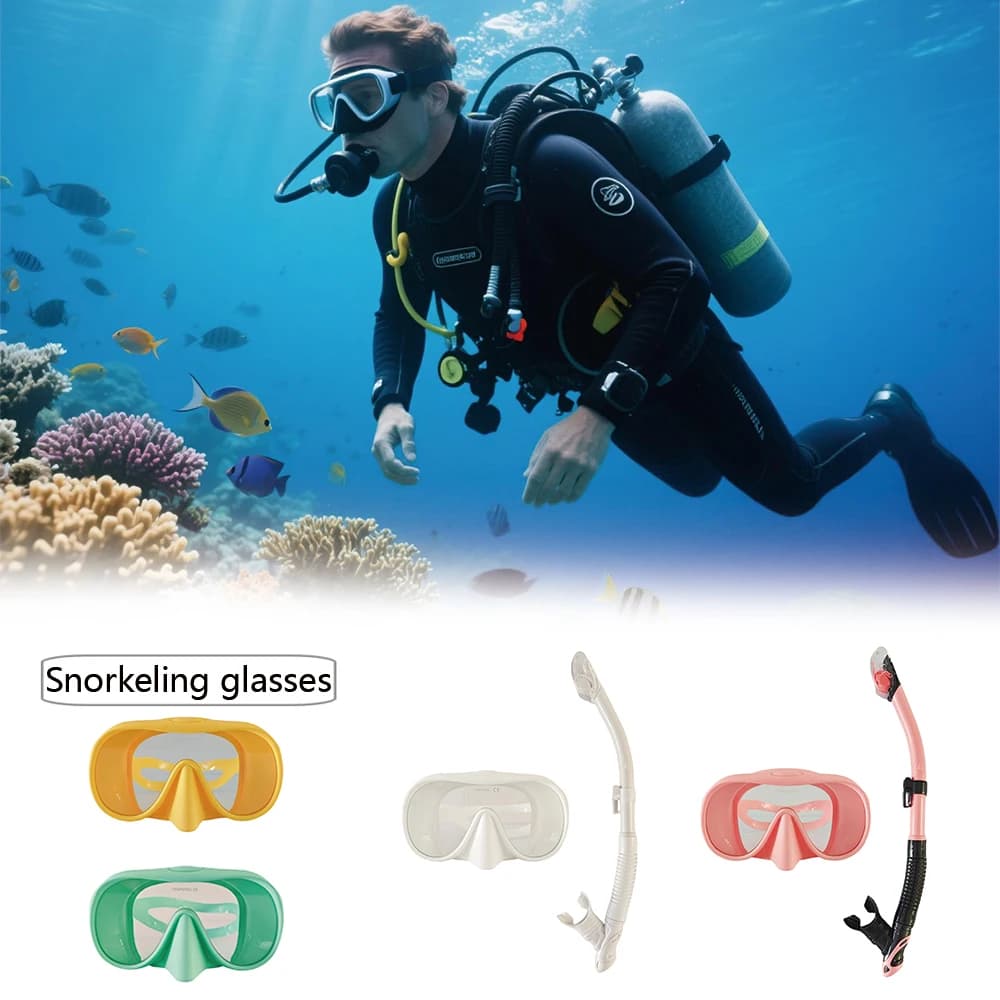 Premium Diving Snorkel & Mask, Durable Mouthpiece for Freediving, Perfect for Technical Diving and All Beach Water Sports