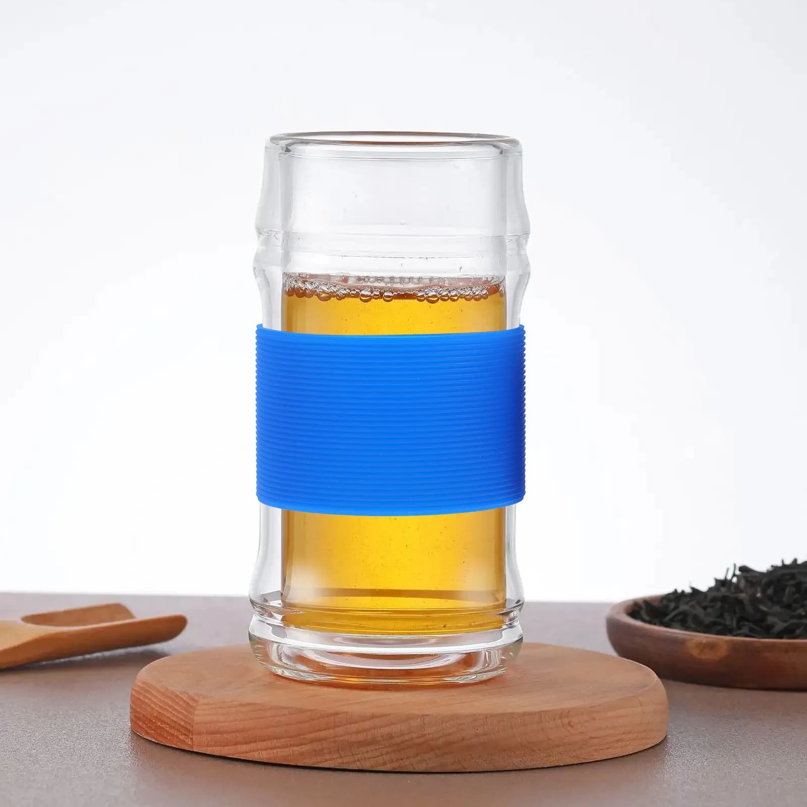 4 Pieces Thermal Insulating Covers for Glass, Protective band Heat Resistant, Minimalist and Elegant Design